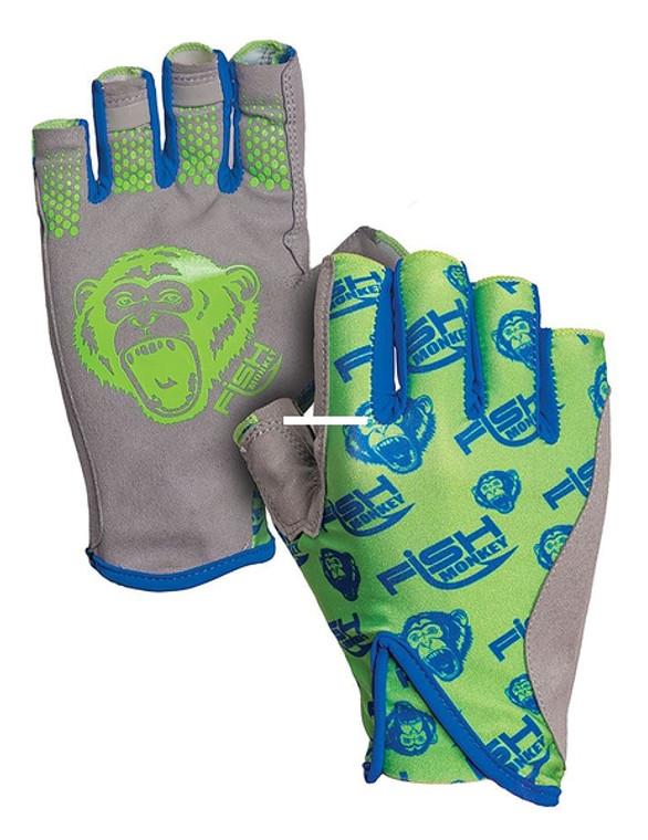 Fish Monkey FM21-NEONGREEN-L Pro - 365 Guide Glove, Exposed finger - FM21-NEONGREEN-L