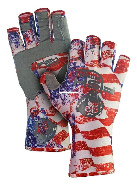Fish Monkey FM11-AMER-M Half Finger - Guide Glove, UPF+50, Synthetic - FM11-AMER-M