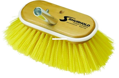Shurhold 955 6" Deck Brush Medium - Yellow Polystyrene - 955