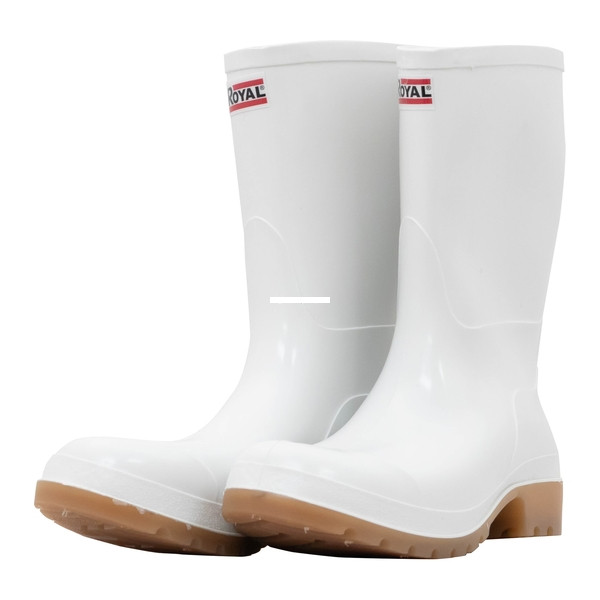Royal Boots 98073 White Rubber Boot - 11" - Size 8 - 98073