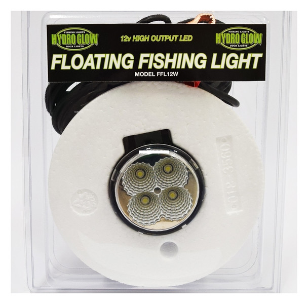 Hydro Glow FFL12W 12w Floating - Fishing Light, LED, 20' cord, white - FFL12W