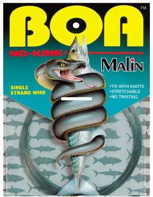 Malin NK20-30 BOA No-Kink Titanium - Leader Wire 20lb 30' .008 Dia - NK20-30