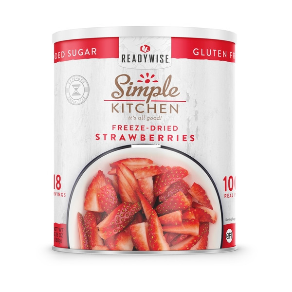 Simple Kitchen RWSKCN03-001 FD - Sliced Strawberries - 18 Serving Can - RWSKCN03-001