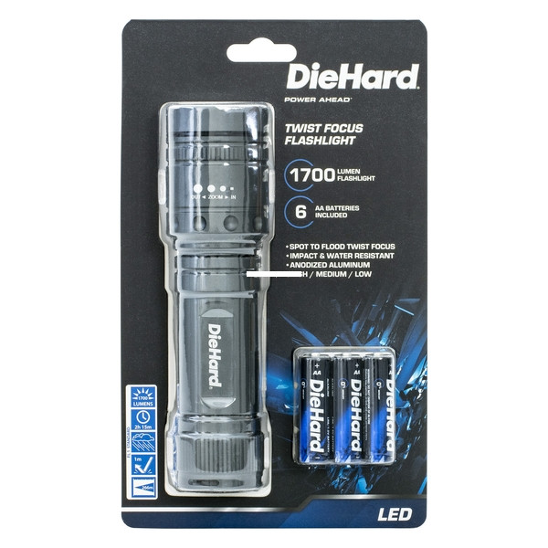 Die Hard 41-6123 1700 Lumen 6AA - Aluminum Focusing Flashlight - 41-6123
