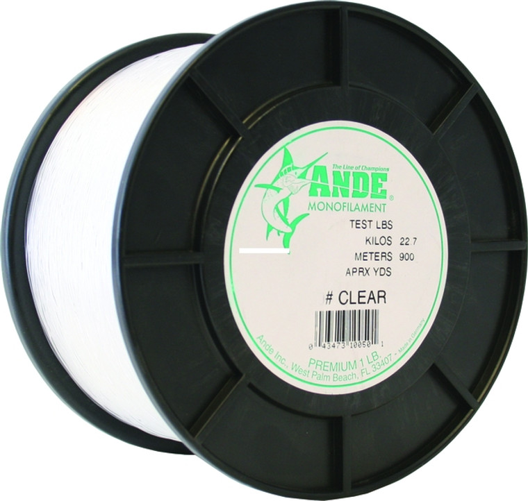 Ande A1-200C Premium Mono Line 1lb - Spool 200lb 200yd Clear - A1-200C Ande A1-200C Premium Mono Line 1lb - Spool 200lb 200yd Clear - A1-200C