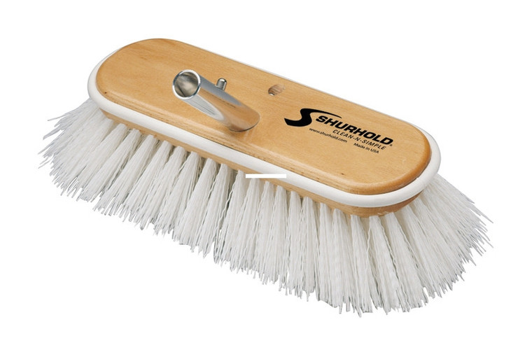 Shurhold 990 Deck Brush, 10", White - Stiff - 990