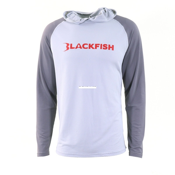 Blackfish 17165 CoolCharge UPF - Angler Sun Hoodie - Grey Storm Size - 17165