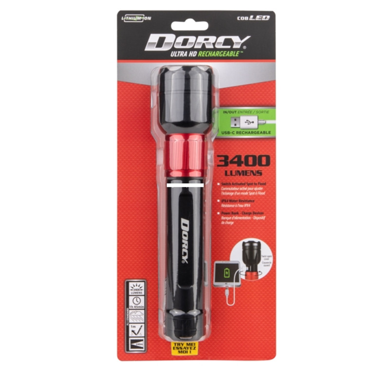 Dorcy 41-4328 Ultra HD Series 2000 - Lumen Rechargeable Powerbank - 41-4328 Dorcy 41-4328 Ultra HD Series 2000 - Lumen Rechargeable Powerbank - 41-4328