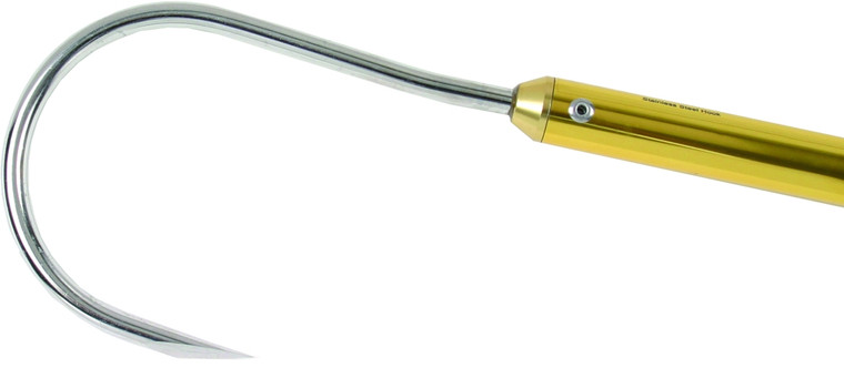 Sea Striker SS372G Gold Anodized - Aluminum Gaff 3" Stainless Hook 6' - SS372G