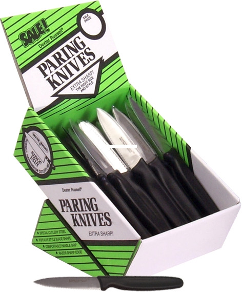Dexter P40525DP Basics 3 1/4" - Scalloped Paring Knife Display - P40525DP