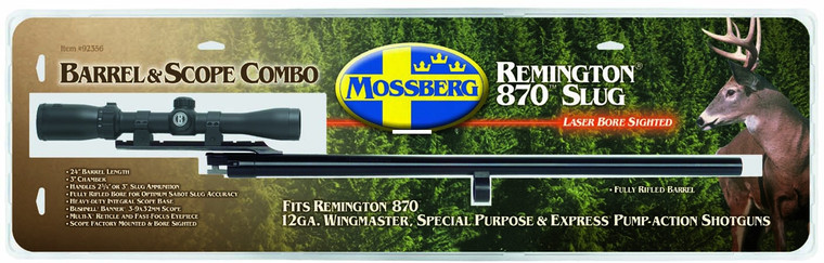 Mossberg 92356 Remington 870 Slug - Barrel & Scope Comb 12 GA 24" - 92356