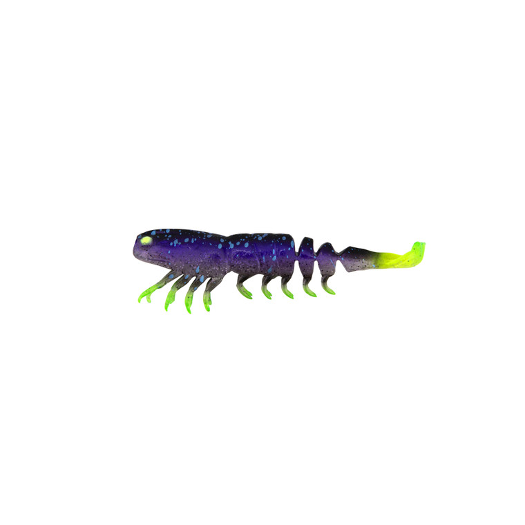 Z-Man - Prawnstarz Loose Body - 3.5in 3pk Plum Chartreuse -