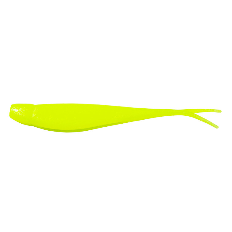 Z-Man - Scented Jerk Shadz - 6in 4pk Hot Chartreuse -