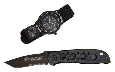 Caliber Gourmet - S&w Extreme Ops Knife/watch Blk - SW-XTMOPS-2