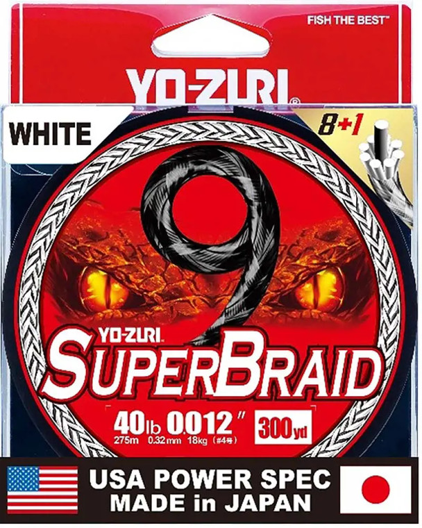 Yo-Zuri - Superbraid 9 Line - White 10lb 300yd -