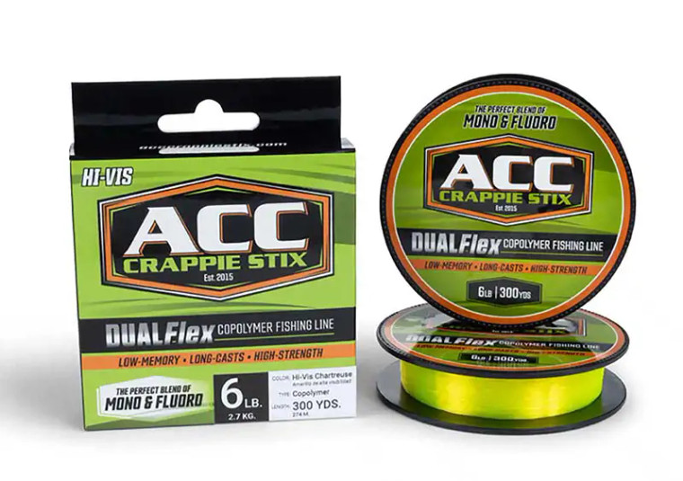 ACC Crappie Stix - Dualflex Copolymer Line - Clear 300 4lb -