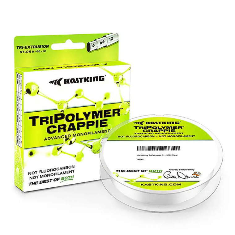 Kast King - Tripolymer Mono Crappie Line - Ice Clear 6lb 300yd -