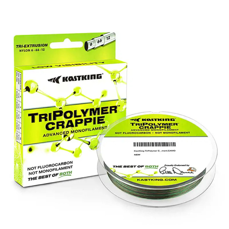 Kast King - Tripolymer Mono Crappie Line - Camo 6lb 300yd -