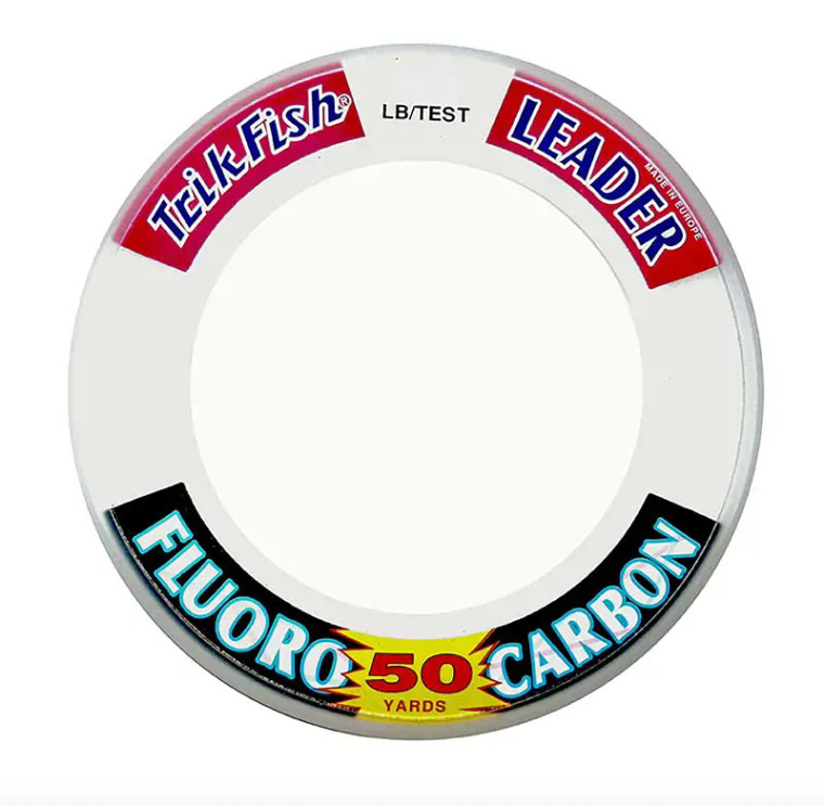Trik Fish - Wrist Spool Fluoro Leader - Clear 50# 50yd -