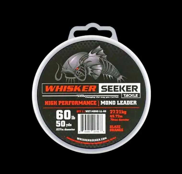 Whisker Seeker - Wst Mono Leader - Clear 50yd 60# -