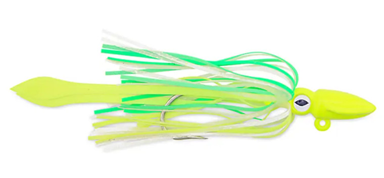 AFW - Alien Squid Head Jig - 2.5oz Green/chart -
