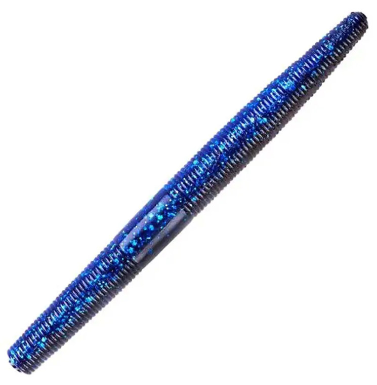 Booyah - Dinger Worm - 6in 6pk Black Blue Lam -