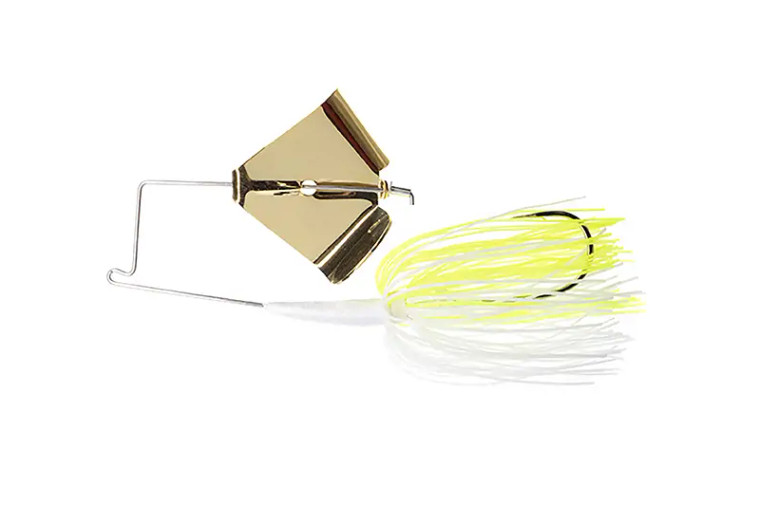 Boogerman - Reflex Metal Flake Buzzbait - 1/4oz Wht Chart 24k Gold -