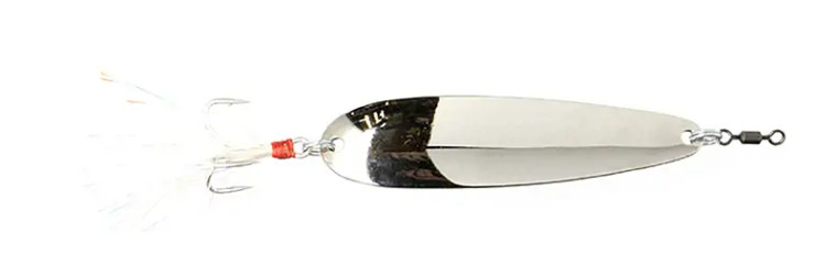 Boogerman - Lake Fork Flutter Spoon - 4in 3/4oz Silver Chrome - Boogerman - Lake Fork Flutter Spoon - 4in 3/4oz Silver Chrome -