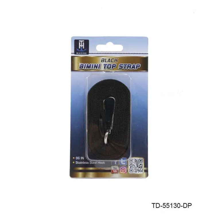 Boater Essentials Bimini Top Straps Black Boater Essentials Bimini Top Straps Black