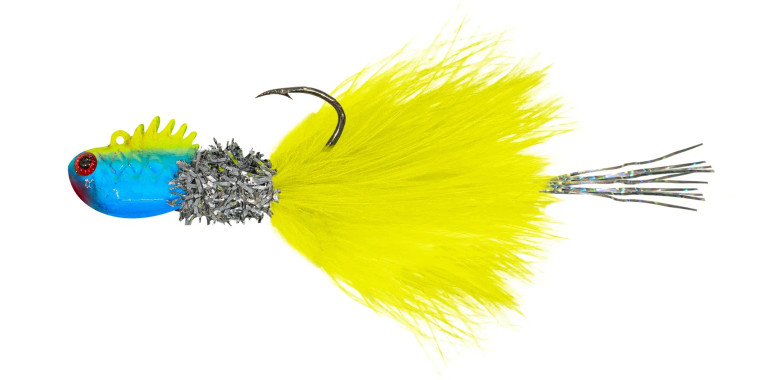 1 Standard 1/8oz 2pk Minno Hair Sickle Jig - BlueCharty 1 Standard 1/8oz 2pk Minno Hair Sickle Jig - BlueCharty