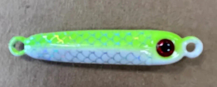 Al Gag's Fishing The Al Around Spoon - 1/2 oz White and Candy Green