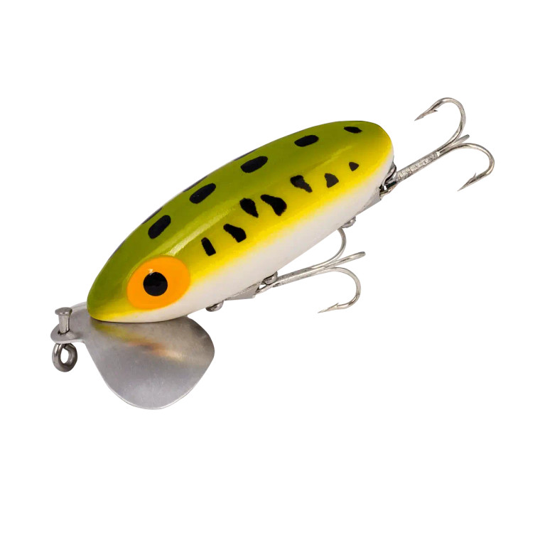 Arbogast 3/8oz Jitterbug - Frog White Belly