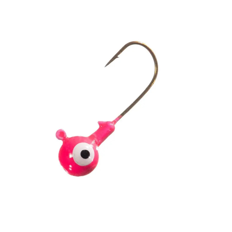 Arkie Double Eye Painted Jig Heads 100pk 1/8oz - #4 - Pink