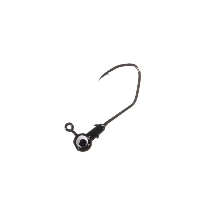 Arkie 1/32oz Painted Sickle Hook Jig Heads - #11 Black