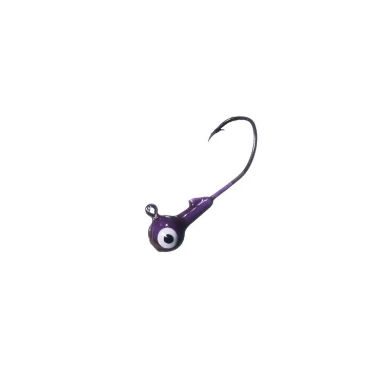 Arkie 1/8oz Painted Sickle Hook Jig Heads - #15 Purple