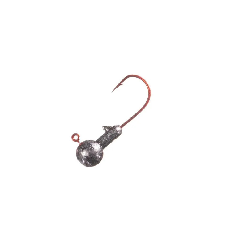 Arkie 1/8oz Ball Head Jigs- Red Sickle Hook- 10 Pk