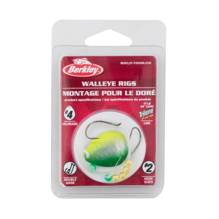 Berkley Walleye Rig Colorado sz4 - Lime Chartreuse Berkley Walleye Rig Colorado sz4 - Lime Chartreuse