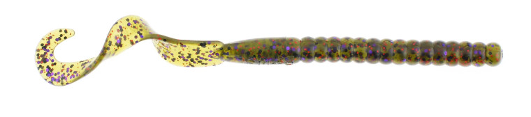 Berkley 10" Power Worm 8/pkg - Watermelon Purple Red Fleck