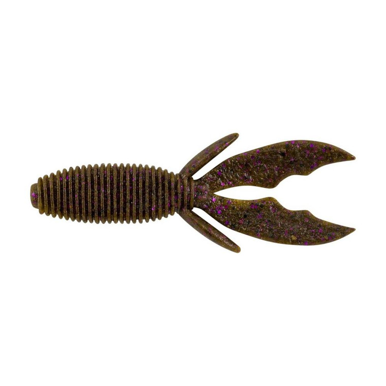 Berkley PowerBait MaxScent 4" Creature Hawg - Green Pumpkin Purple Fleck