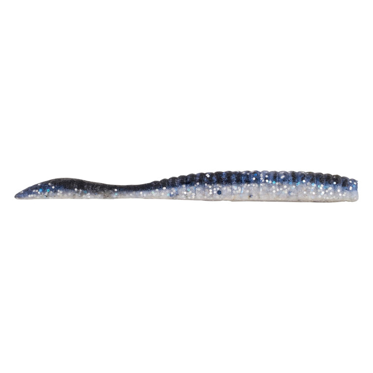 Berkley 3.6" Powerbait MaxScent Flat Worm 10pk - Black Shiner