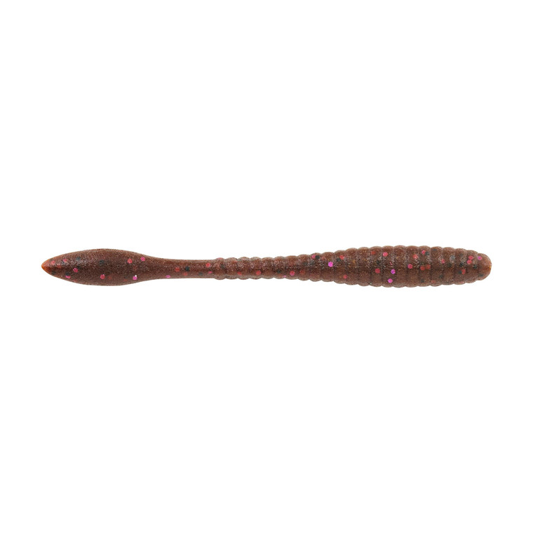 Berkley 3.6" Powerbait MaxScent Flat Worm 10pk - Cinnamon Purple