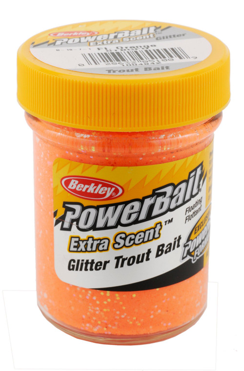 Powerbait Glitter Trout Bait - Fluorescent Orange