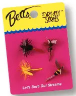 Betts Dry Fly Series Sz 10 4 pc .