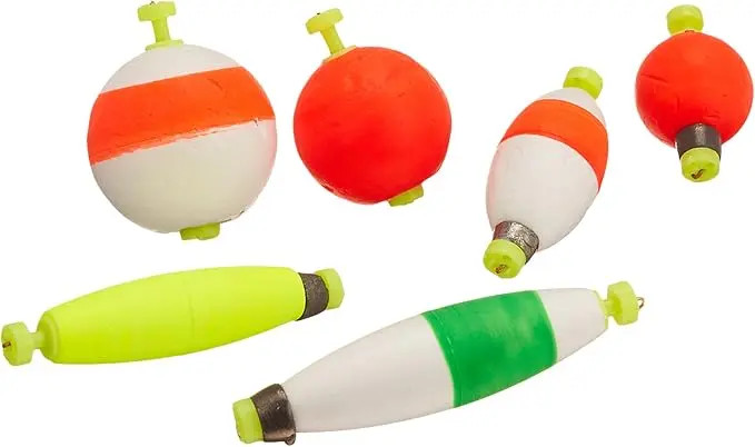 Betts Snap On Weighted Float Assortment 6 Pc Zip Bag