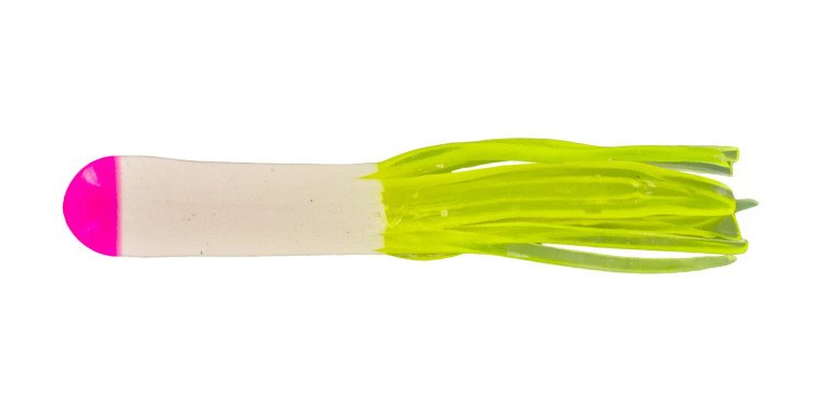 Big Bite Baits 1.5" Three Color Tube 10pk - Pink/White/Chartreuse