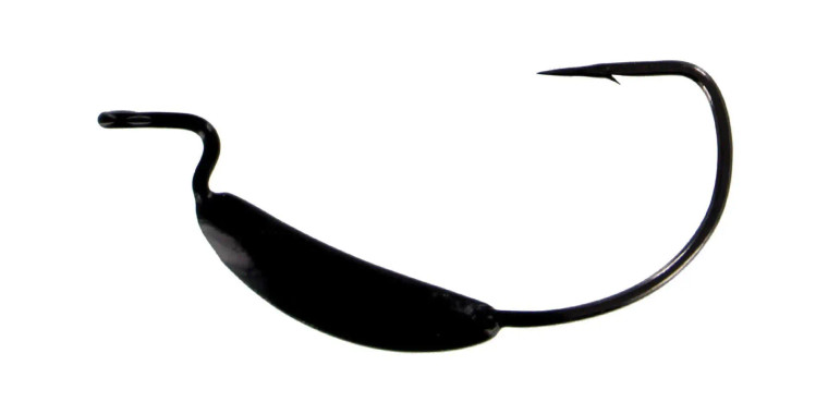 Big Bite Baits 1/8oz Weighted EWG Black 4/0 4pk