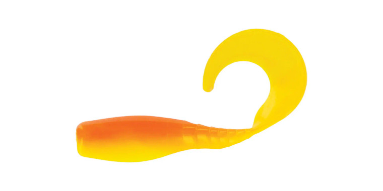 Big Bite Baits 2" Curly Tail Crappie Minnr 10pk - Orange/Chartreuse