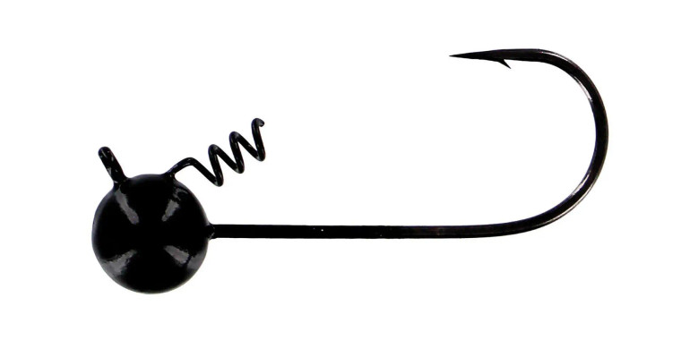 Big Bite Baits 1/16 oz Fintwist Head 4pk - Black