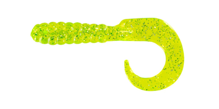 Big Bite Baits 3" Curl Tail Grub 100pk - Chartreuse Shine Big Bite Baits 3" Curl Tail Grub 100pk - Chartreuse Shine