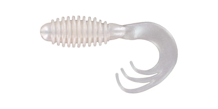 Big Bite Baits 2" Ring Triple Tip Grub 10pk - Pearl